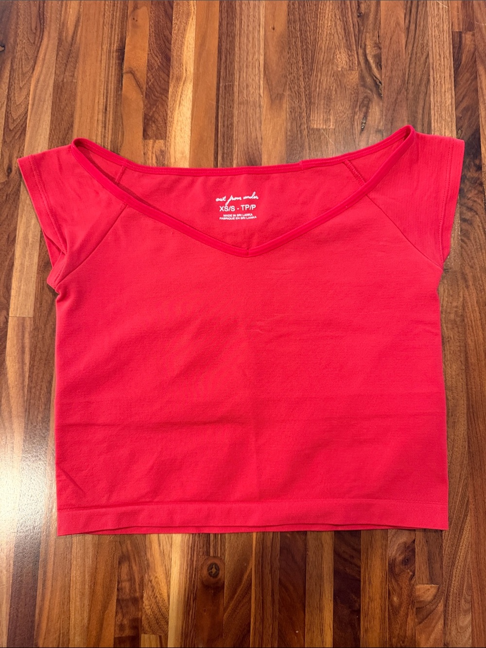 Out From Under Crop T with Built-in Bra | Size XS